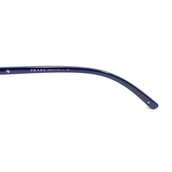 Prada VPR 65L 5AV-1O1 Gunmetal Silver Blue Eyeglasses Frames 55-16 140 Italy - Picture 9 of 12